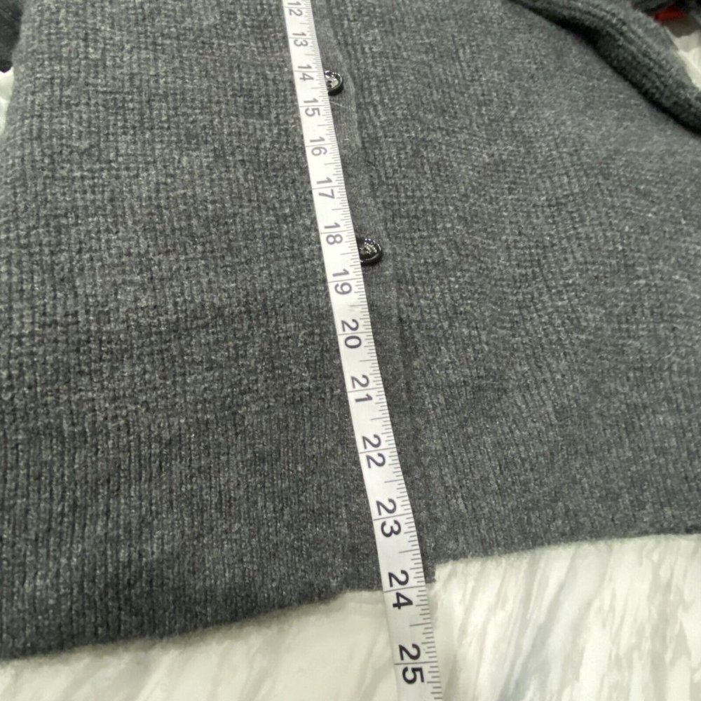 Point Sur J.Crew Gray Sweater Waffled Knit Button-Back Nylon Wool Alpaca Size XS - Picture 4 of 6